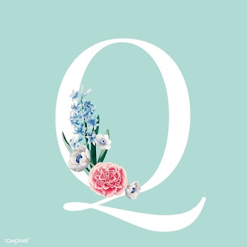 Floral styled letter Q typography | Free stock vector - 564253