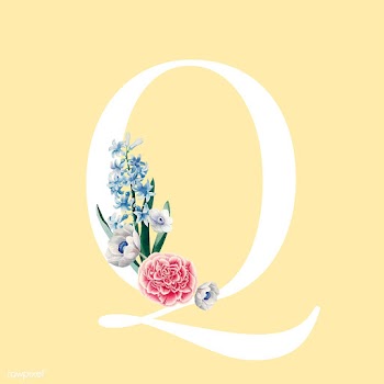 Floral styled letter Q typography | Free stock vector - 564259