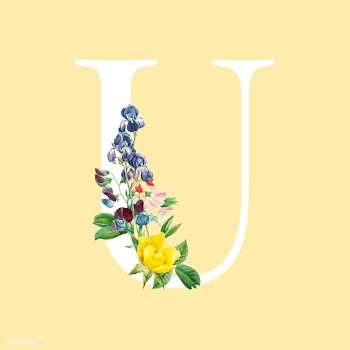 Floral styled letter U typography | Free stock vector - 564296