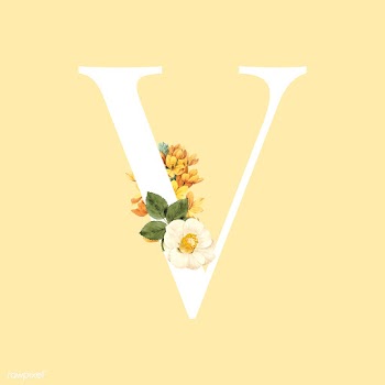 Floral styled letter V typography | Free stock vector - 564339