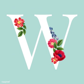 Floral styled letter W typography | Free stock vector - 564316