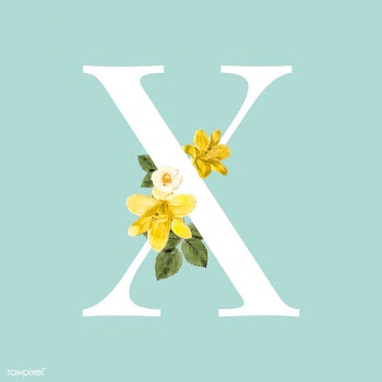 Floral styled letter X typography | Free stock vector - 564329