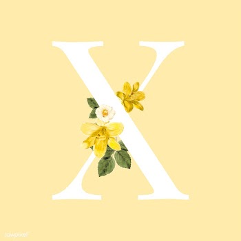 Floral styled letter X typography | Free stock vector - 564333