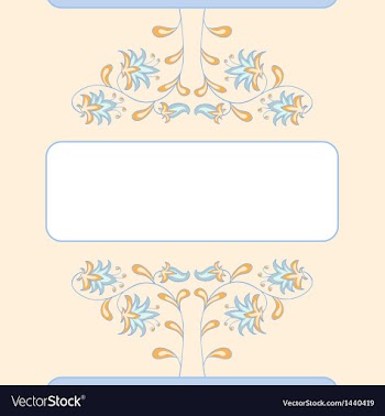 Floral summer card template vector image