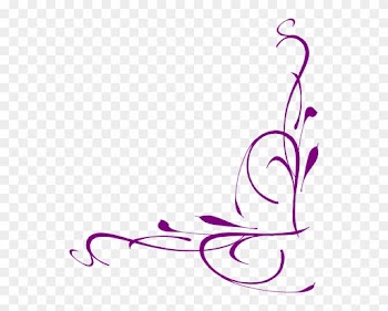 Floral Swirly Clip Art - Bridal Shower Border Png