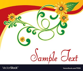 Floral template vector image