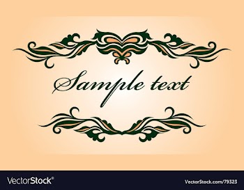 Floral template vector image
