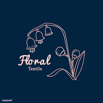 Floral textile logo | Free stock vector - 591905
