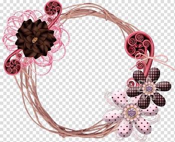 Floral-themed , frame Garland Wreath, Handmade garland transparent background PNG clipart