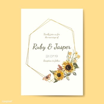 Floral themed invitation designs | Free stock vector - 501001