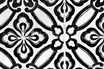 Floral tiled wall textured background