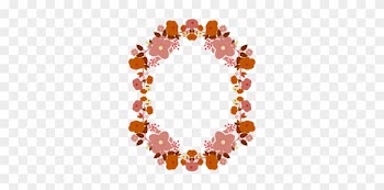 Floral Vector Frame With Beautiful Vector Flower Handmade - Wedding