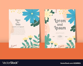 floral wedding invitation