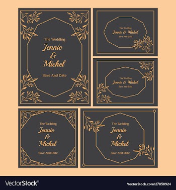Floral wedding invitation-08 vector image