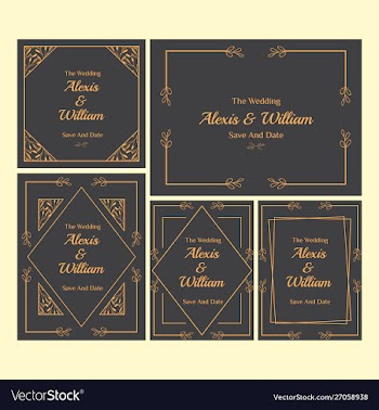 Floral wedding invitation-12 vector image