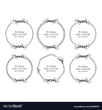 Floral wedding invitation vector image