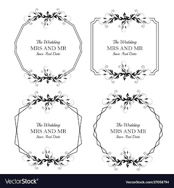 Floral wedding invitation vector image