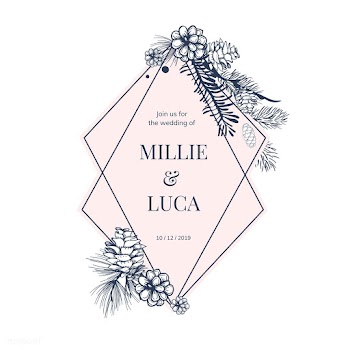 Floral wedding invite | Free stock vector - 553596