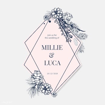 Floral wedding invite | Free stock vector - 553613