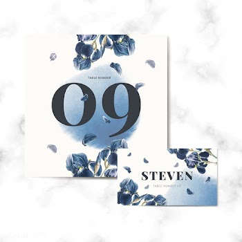 Floral wedding table placement collection | Free stock vector - 579276