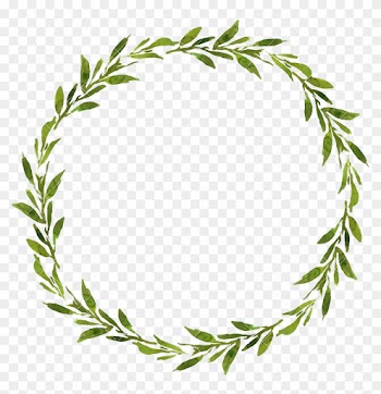 Floral Wedding Wreath - Green Wreath Watercolor