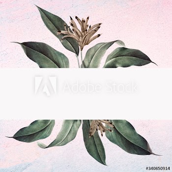 Floral white banner