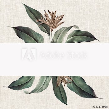 Floral white banner