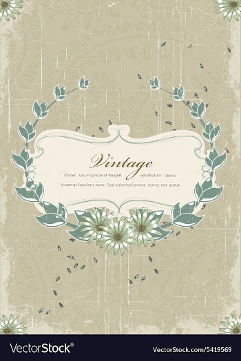 Floral with grunge vector image