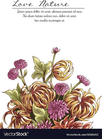 Floral with typography vector image