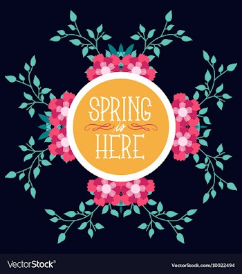 Floral with typography vector image