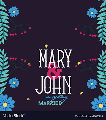 Floral with typography vector image