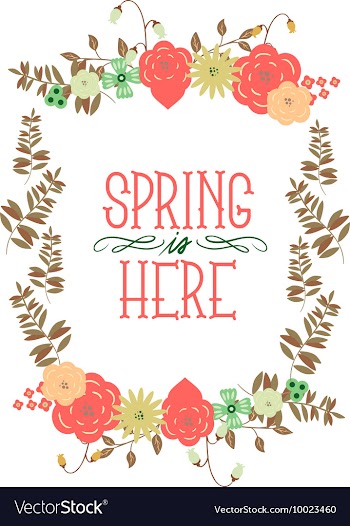 Floral with typography vector image