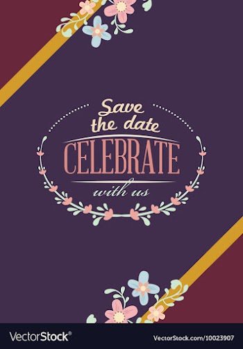 Floral with typography vector image