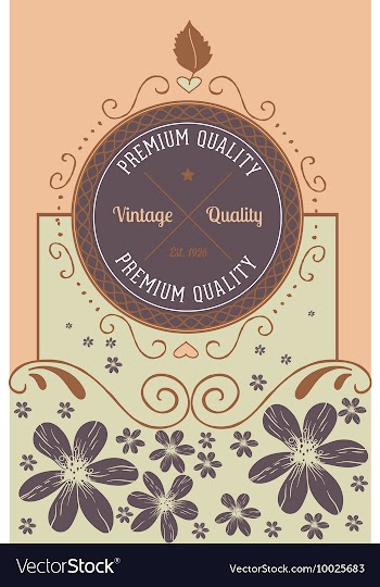 Floral with typography vector image