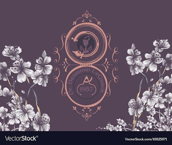 Floral with typography vector image