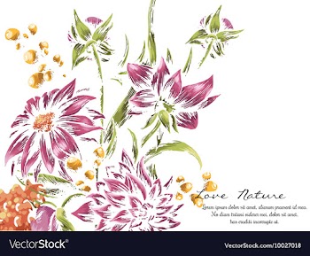 Floral with typography vector image