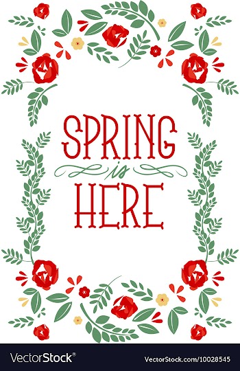 Floral with typography vector image