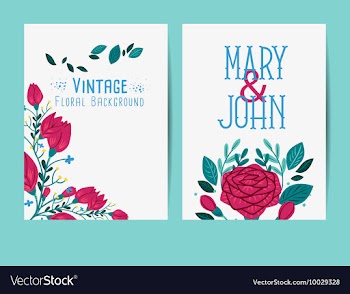 Floral with typography vector image