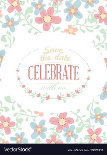 Floral with typography vector image
