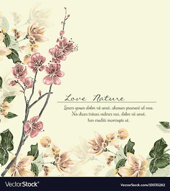 Floral with typography vector image