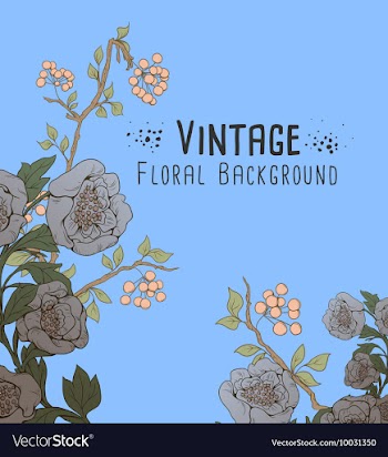 Floral with typography vector image