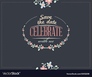 Floral with typography vector image