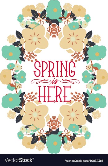 Floral with typography vector image