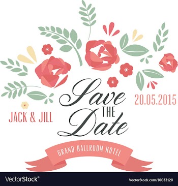 Floral with typography vector image