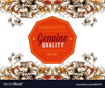 Floral with typography vector image