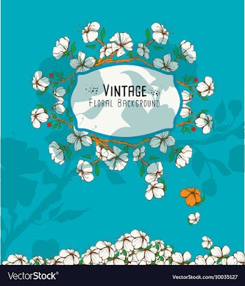 Floral with typography vector image