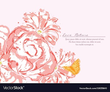 Floral with typography vector image