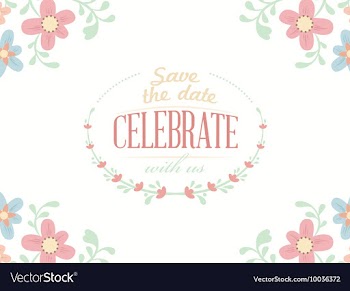 Floral with typography vector image