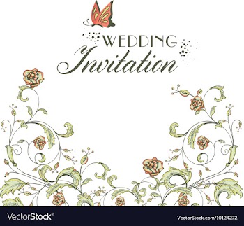 Floral with typography vector image