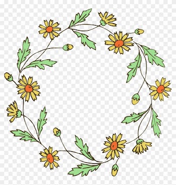 Floral Wreath Clip Art &amp; Vector Images - Simple Tumblr Flower Drawings